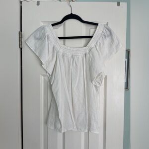 Womens white linen blouse